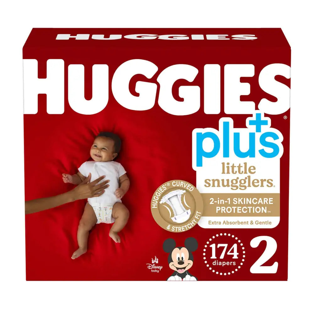 Huggies Little Snugglers Plus Diapers Size 2 174 Count - 174 / Size 2