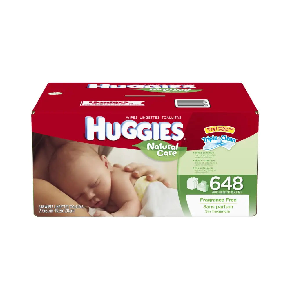 Huggies Natural Care Fragrance Free Baby Wipes Refill 648 Count (Packaging may vary) - n/a