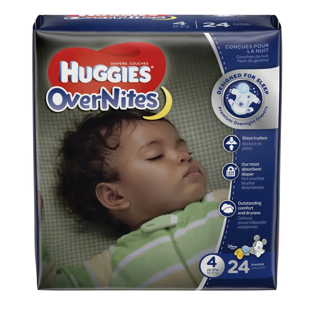 HUGGIES OverNites Diapers Size 4 24 ct. JUMBO PACK Overnight Diapers (Packaging May Vary) - n/a