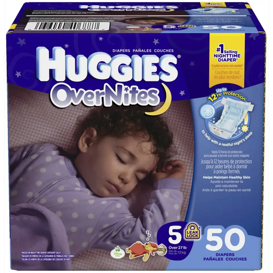 Huggies Overnites Diapers Size 5 50 Count - n/a