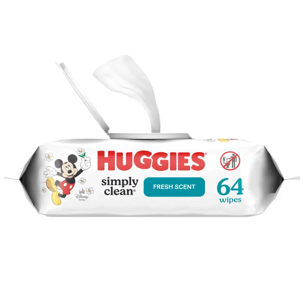 Huggies Simply Clean Fresh Scent Baby Wipes 1 Flip-Top Pack (64 Wipes Total) - Fresh / 64 Count (Pack of 1)