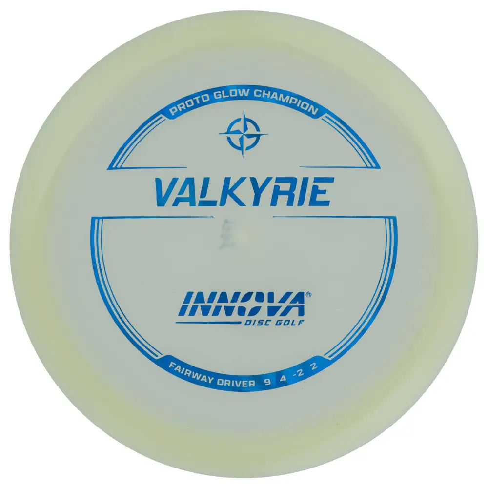 Innova Proto Glow Champion Valkyrie – Glow in The Dark Disc Golf Driver (173-175g) - 173-175g