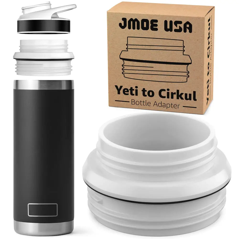 Jmoe USA Bottle Adapter Compatible with Yeti to Cirkul | BPA Free Plastic Food Grade Silicone | Fits 12 18 26 36 46 64
