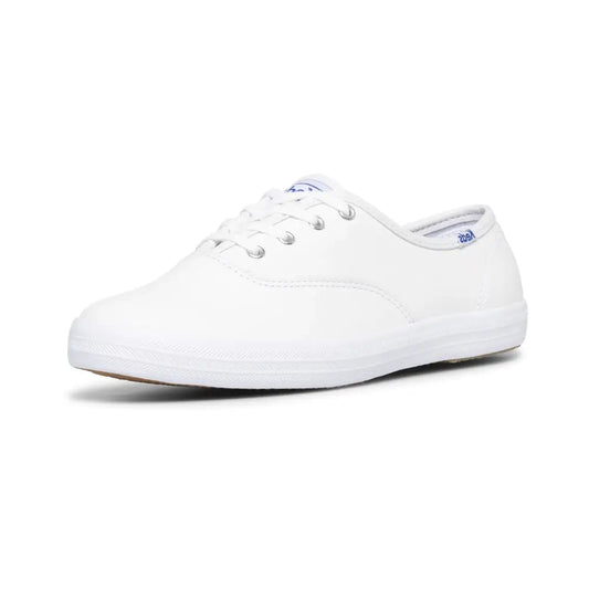 Keds Womens Champion Lace Up Sneaker White Leather 13 Wide - White Leather / 13 Wide