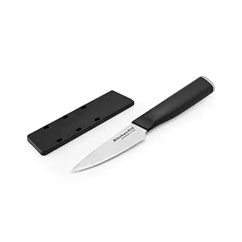 KitchenAid Classic Paring Knife with Endcap and Custom-Fit Blade Cover 3.5-inch Sharp Kitchen Knife High-Carbon