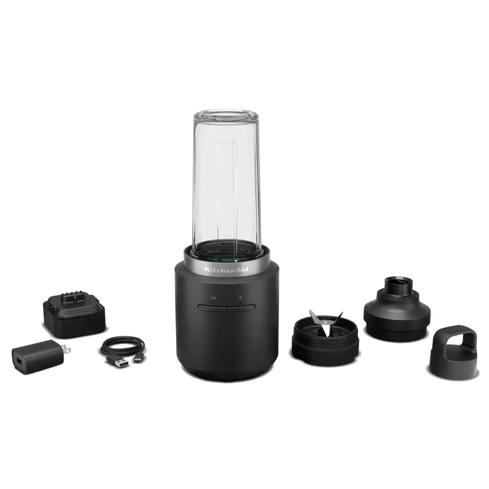 KitchenAid Go™ Cordless Personal Blender - battery included KSBR256 - Black Matte / 16 Oz