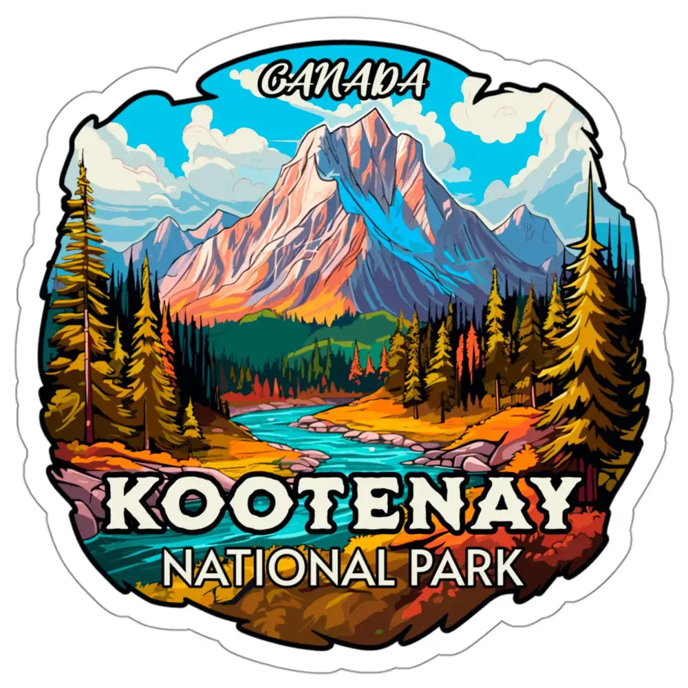 Kootenay National Park British Columbia Canada Sticker Weatherproof Decal Vinyl Small Waterproof for Water Bottle Mug