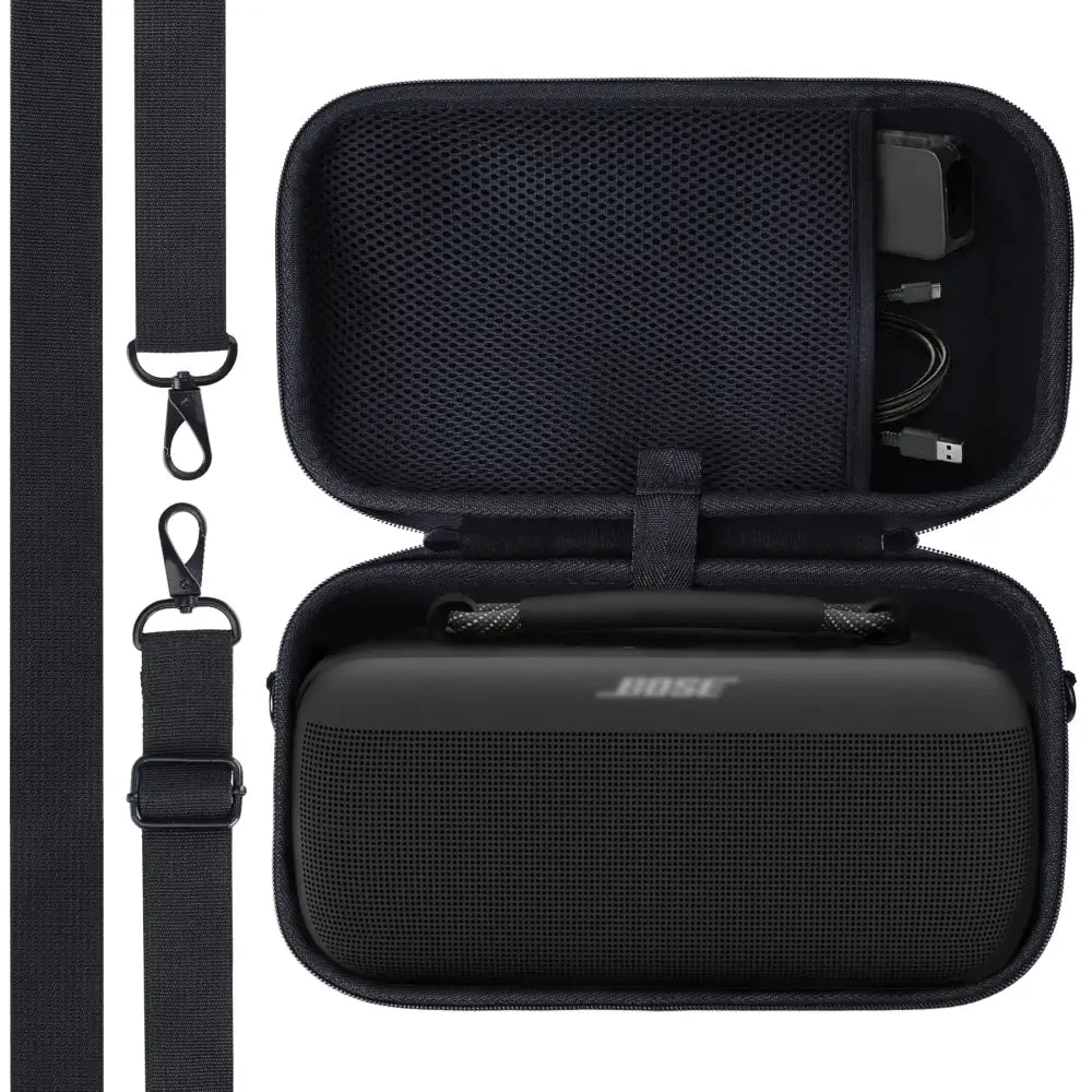 Lebakort Hard Case Compatible with Bose SoundLink Max Portable Speaker Black Case - Black Case