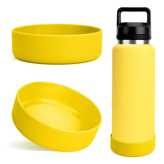Linkidea Water Bottle Boot Compatible with YETI Rambler Bottle 36oz Yonder 50oz Silicone Anti-Slip Water Bottle Bottom
