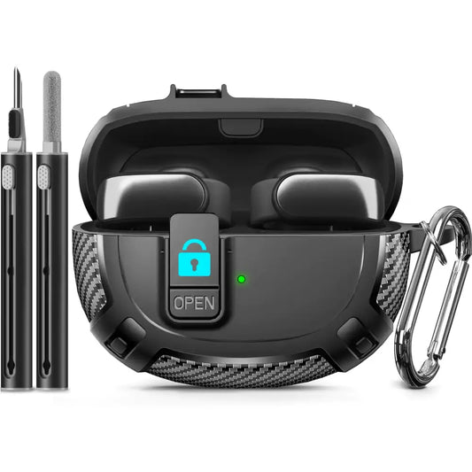 Ljusmicker for Bose Ultra Open Earbuds Case Cover 2024 with Cleaner KitMilitary Hard Cover with Lock for Bose Open Ear