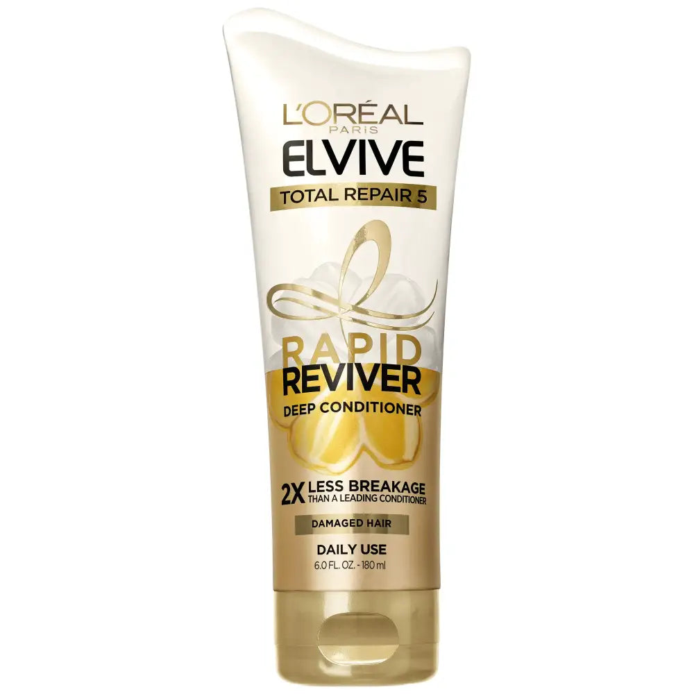 LOreal Paris Elvive Total Repair 5 Rapid Reviver Deep Conditioner Repairs Damaged Hair No Leave-In Time Heat Protectant