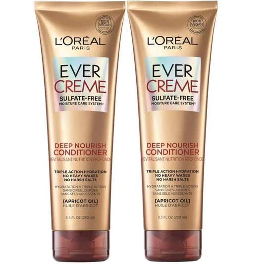 LOreal Paris EverCreme Sulfate Free Conditioner for Dry Hair Triple Action Hydration for Dry Brittle or Color Treated