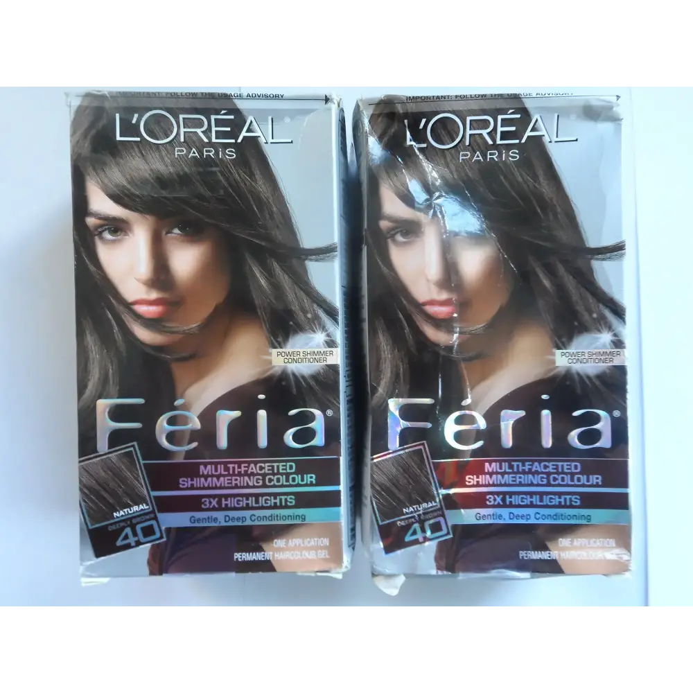 LOreal Paris Feria #40 Espresso 1kit Multi-Faceted Shimmering Colour with 3X Highlights Permanent haircolour gel Deep