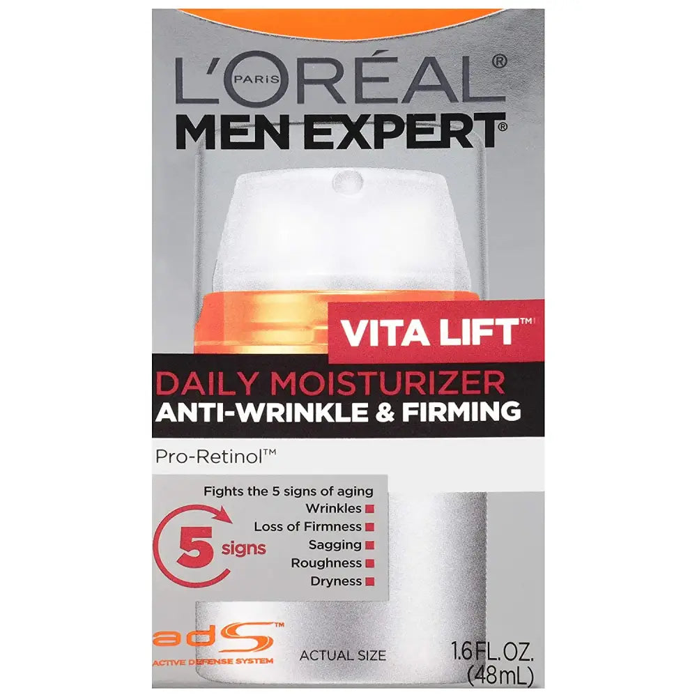 LOreal Paris Mens Expert Vita Lift Anti-Wrinkle & Firming Moisturizer 1.6 fl oz (Pack of 2) - n/a