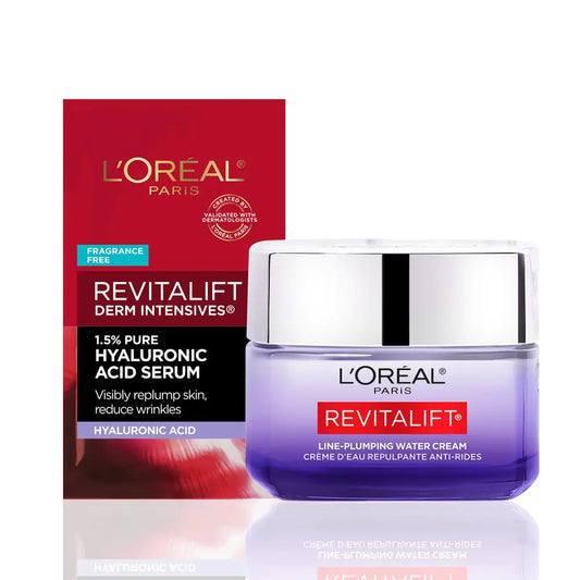 LOreal Paris Revitalift Moisturizer Hyaluronic Acid Water Cream with Ceramides Deeply Hydrating Fragrance Free 1.7 oz