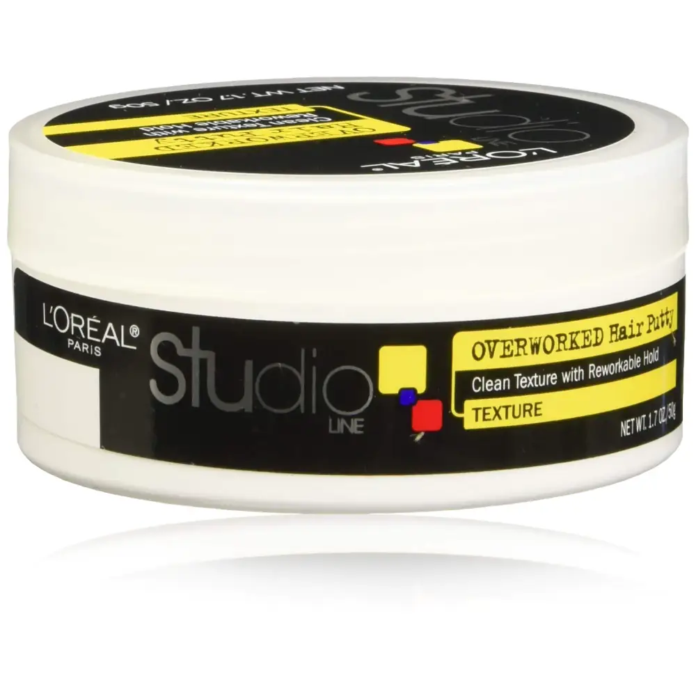 LOreal Paris Studio Line Overworked Hair Putty 1.7 Ounce (Pack of 4) - Natural / 1.7 Ounce (Pack of 4)