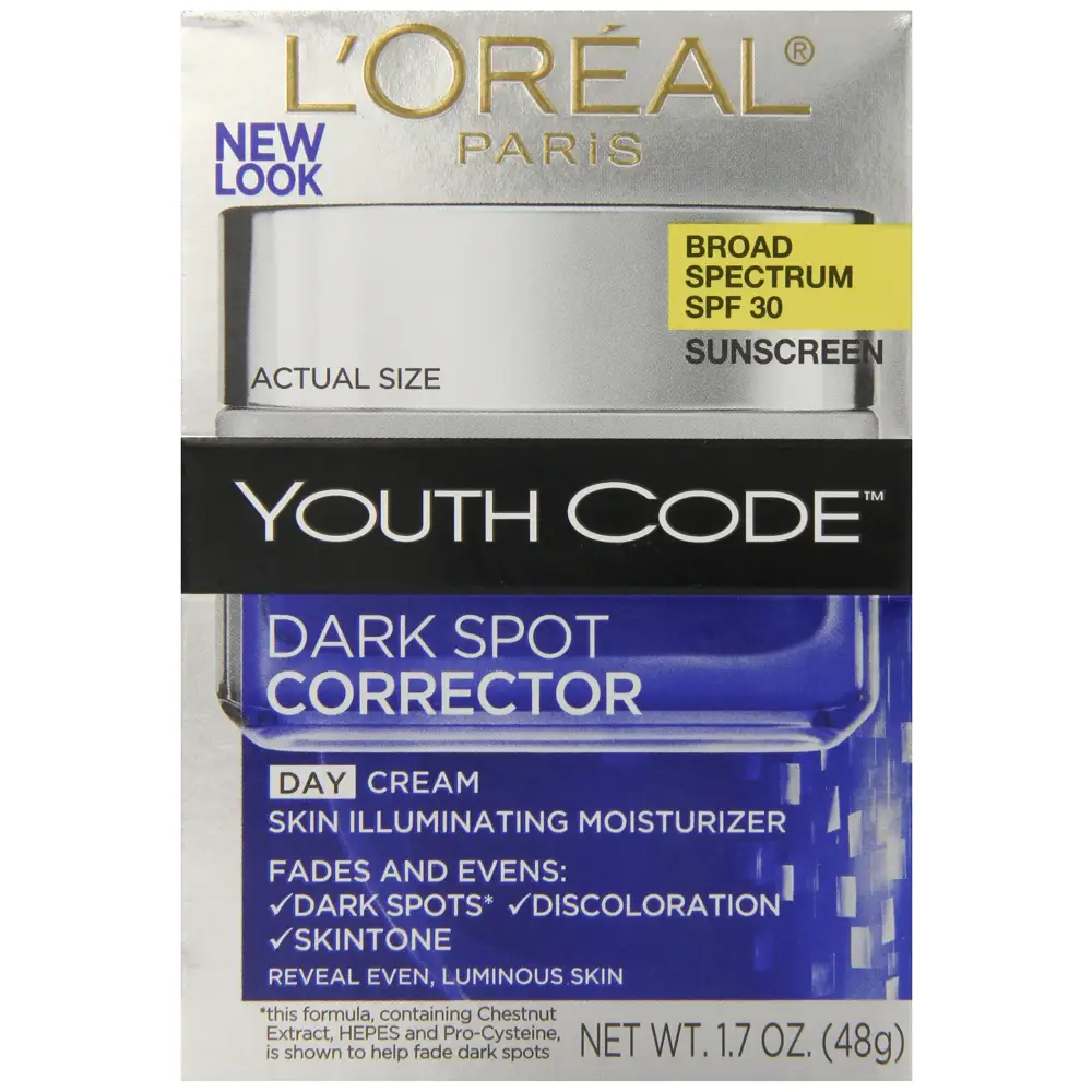 LOreal Paris Youth Code Dark Spot Corrector Facial Day Cream SPF 30 - n/a