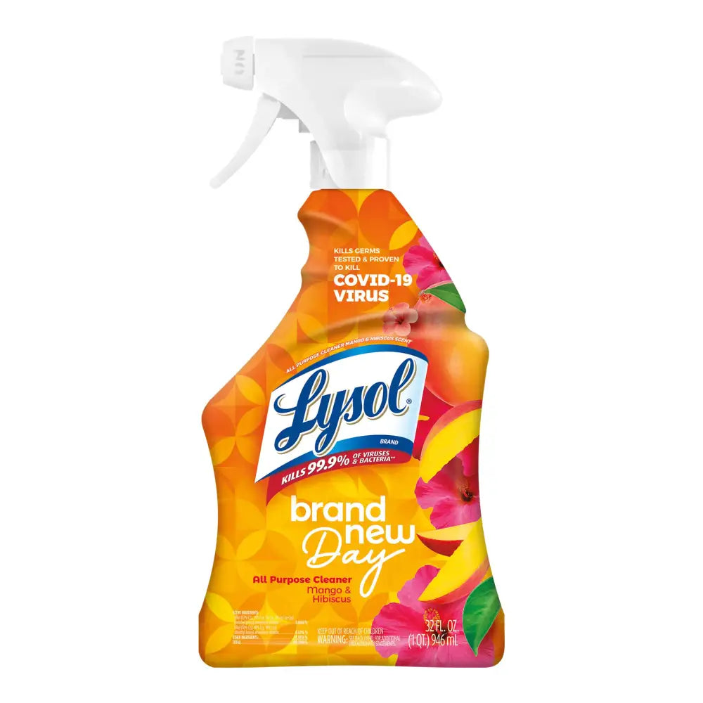 Lysol All-Purpose Cleaner Sanitizing and Disinfecting Spray To Clean and Deodorize Mango & Hibiscus Scent 32oz - Mango