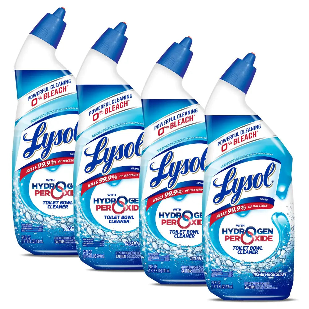 Lysol Bleach Free Hydrogen Peroxide Toilet Bowl Cleaner Fresh 24 oz (Pack of 4) - 96 Fl Oz (Pack of 1)