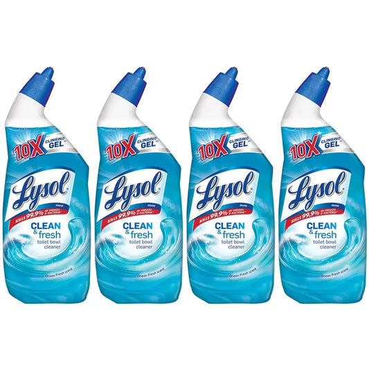 Lysol Clean & Fresh Toilet Bowl Cleaner Ocean Fresh 24 oz (Pack of 4) - 24 Fl Oz (Pack of 4)
