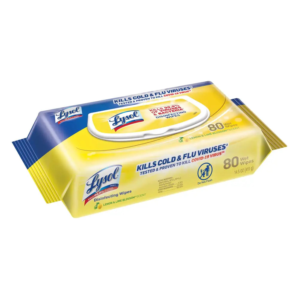 Lysol Disinfectant Handi-Pack Wipes Multi-Surface Antibacterial Cleaning Wipes For Disinfecting and Cleaning Lemon