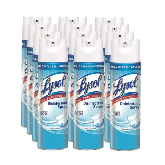 Lysol Disinfectant Spray Crisp Linen 228oz (12X19oz) - n/a