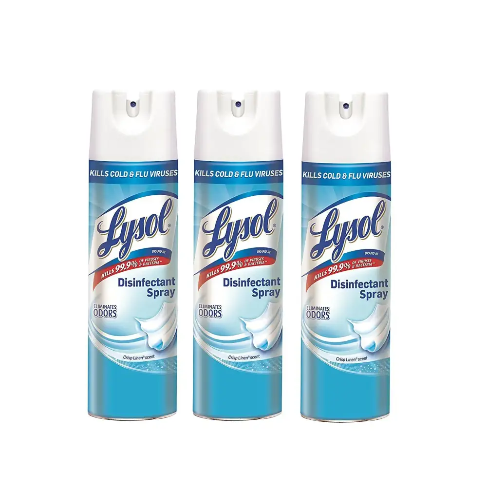 Lysol Disinfectant Spray Crisp Linen 57 Oz Pack of 3 - Crisp Linen / 6.33 Ounce (Pack of 3)