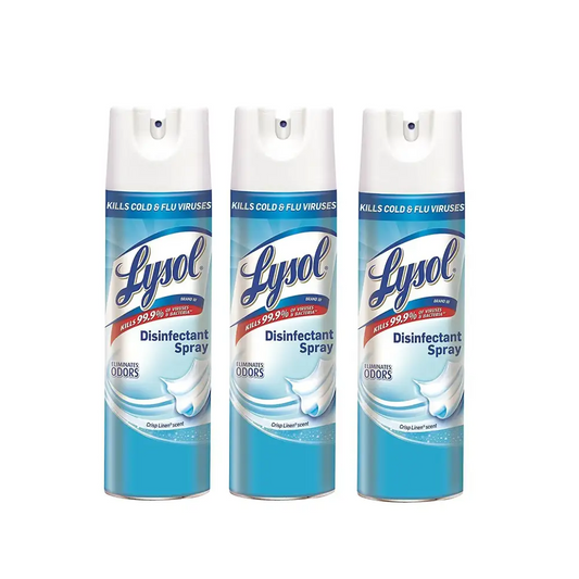 Lysol Disinfectant Spray Crisp Linen 57 Oz Pack of 3 - Crisp Linen / 6.33 Ounce (Pack of 3)