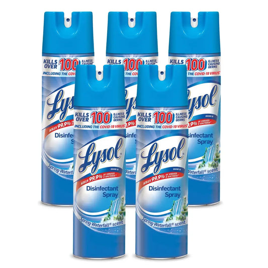 Lysol Disinfectant Spray - Spring Waterfall 19 Oz (Pack of 5) - n/a