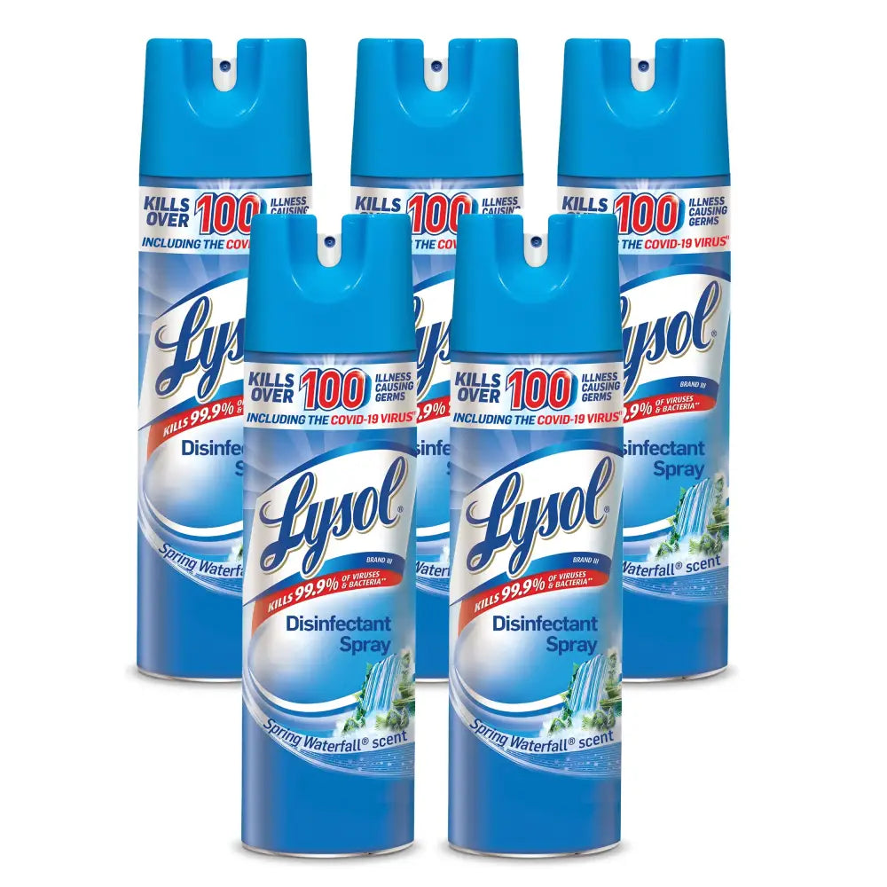 Lysol Disinfectant Spray - Spring Waterfall 19 Oz (Pack of 5) - n/a