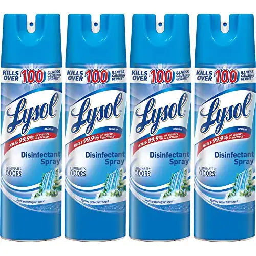 Lysol Disinfectant Spray Spring Waterfall 76oz (4X19oz) - n/a