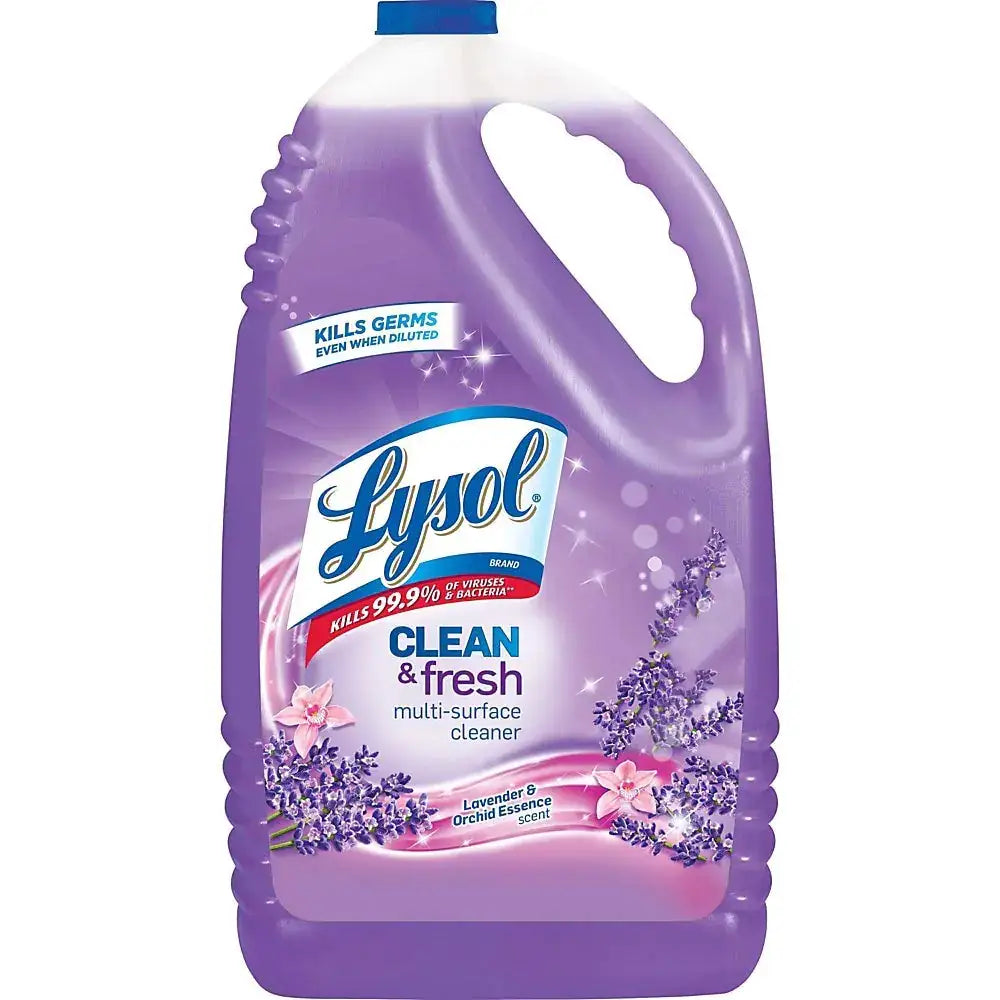 Lysol Multi-Surface Cleaner Sanitizing and Disinfecting Pour to Clean and Deodorize Lavender and Orchard Essence 144oz