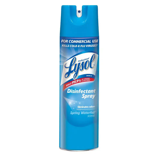 Lysol Professional Disinfectant Spray Spring Waterfall 19 Ounce (Pack of 12) - Spring Waterfall