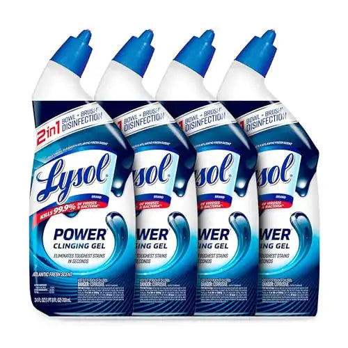Lysol Toilet Bowl Cleaner Max Strength Bathroom Cleaning Supplies Toilet Bowl Cleaner Clinging Gel Home Essential