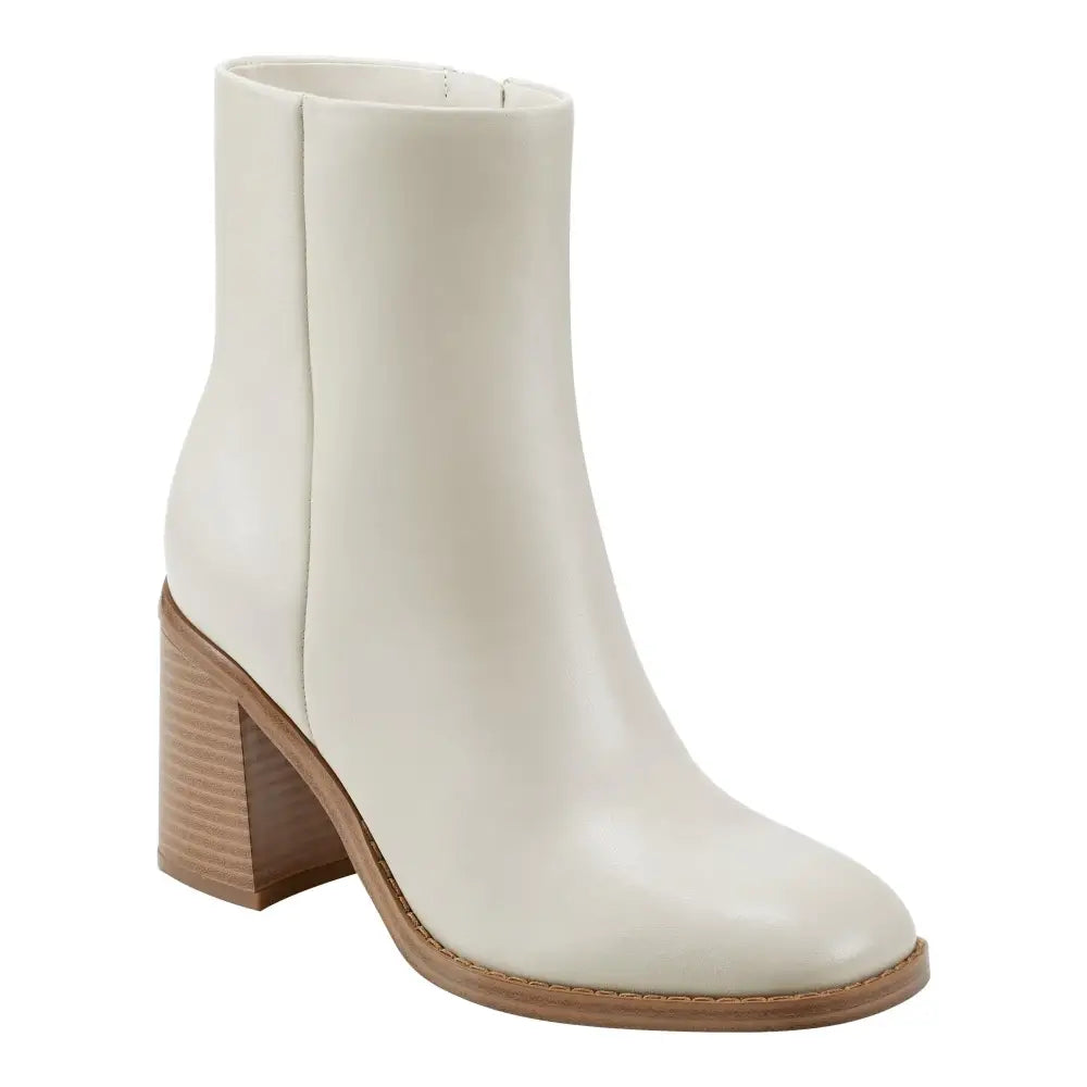Marc Fisher Womens Lianna Ankle Boot Cream 110 8.5 - Cream 110 / 8.5