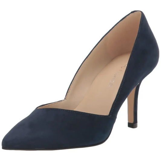 Marc Fisher Womens Tuscany Pump Dark Blue Suede 7.5 - Dark Blue Suede / 7.5