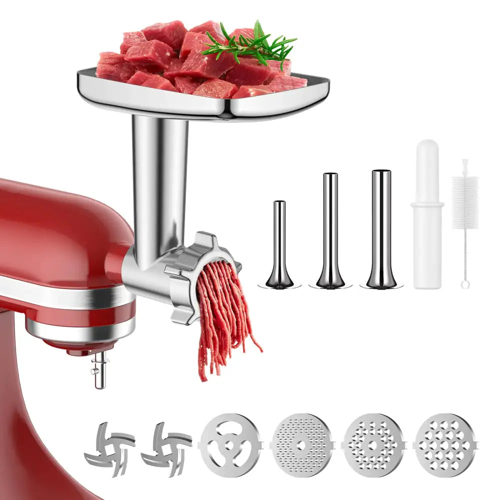 Meat Grinder Attachment for Kitchenaid Stand Mixer Meat Grinder for KitchenAid including 3 Sausage Stuffer Accessory