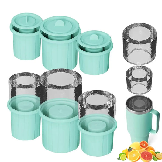 MIMORE Ice Mold for YETI 42 oz 3 Sizes Silicone Ice Cube Mold Compatible with YETI Ice Mold Rambler 42 oz Straw Mug