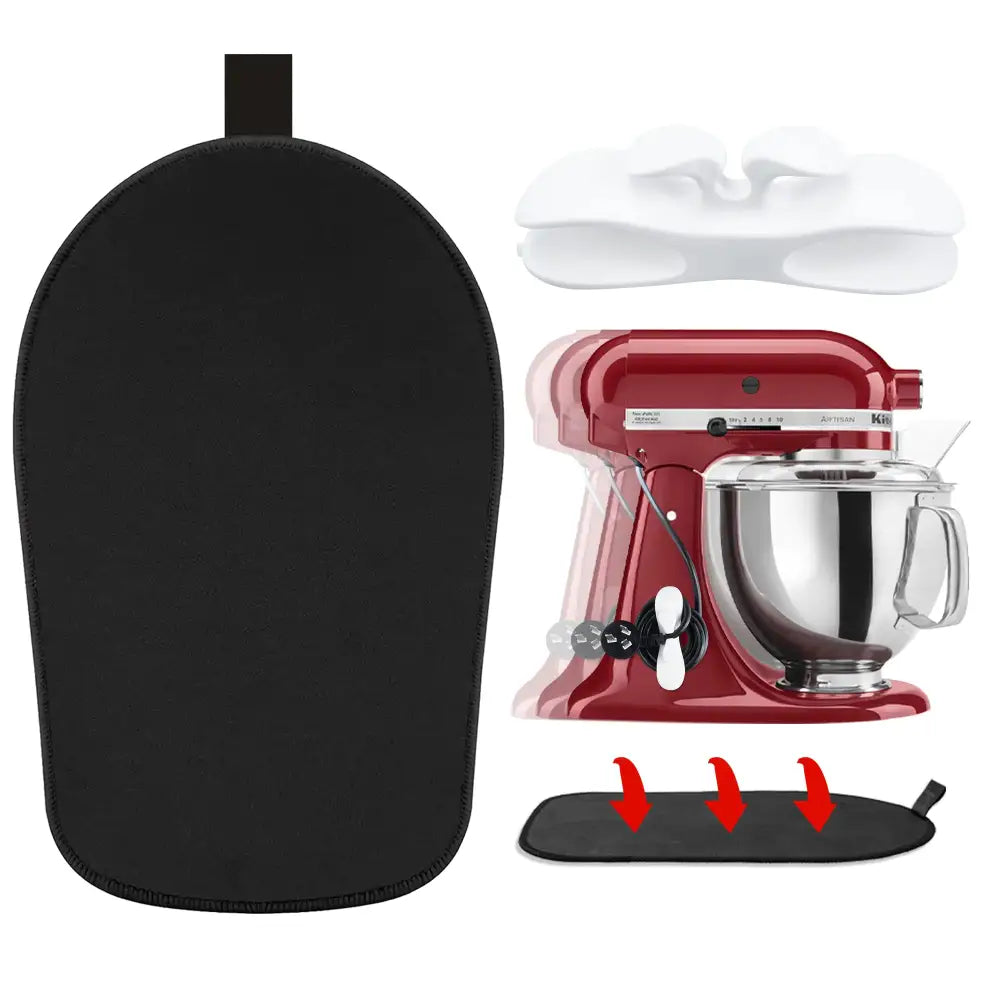 Mixer Slider Mat for Kitchenaid Stand Mixer Slider Mat with Bendable Cord Organizer for KitchenAid 4.5-5 Qt Appliances