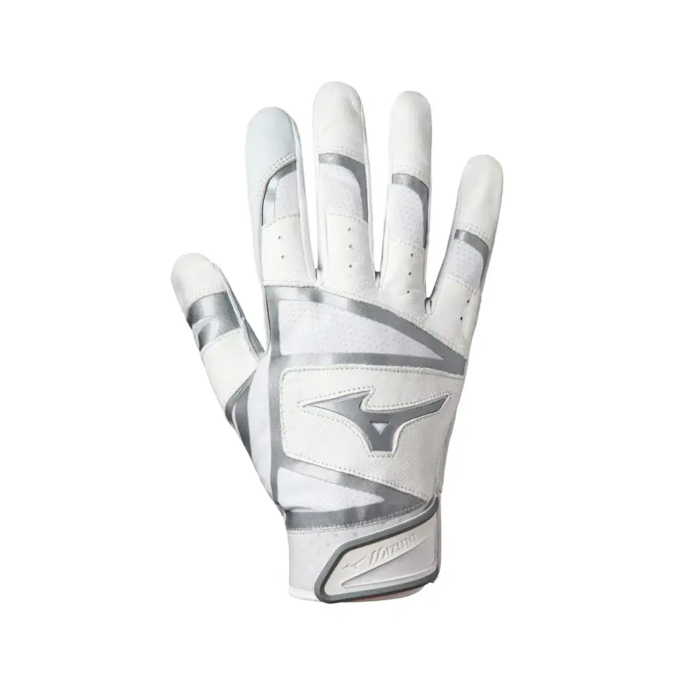 Mizuno B-303 Pro Adult Baseball Batting Glove White X-Large - B-303 Pro Adult Baseball Batting Glove / White / X-Large
