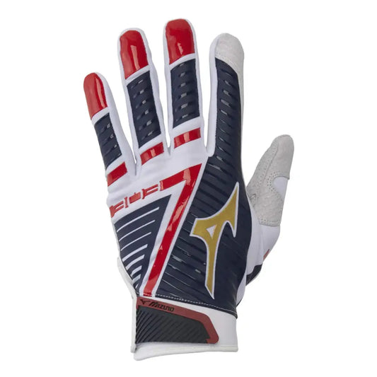 Mizuno B-303 Youth Baseball Batting Glove Stars & Stripes Medium - Stars & Stripes / Youth / Medium