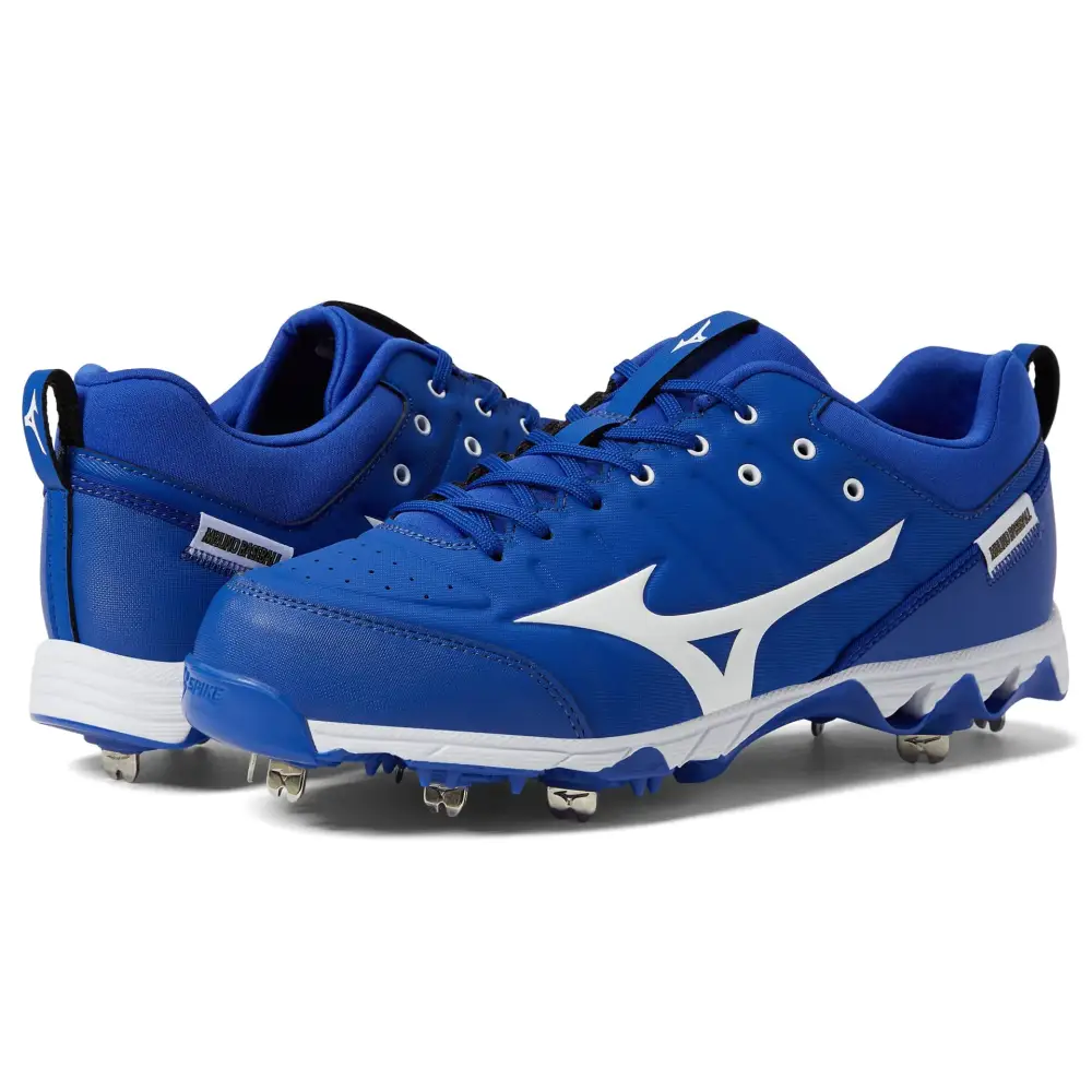 Mizuno Mens 9-Spike Ambition 2 Baseball Shoe Royal-White 15 - Royal-white / 15