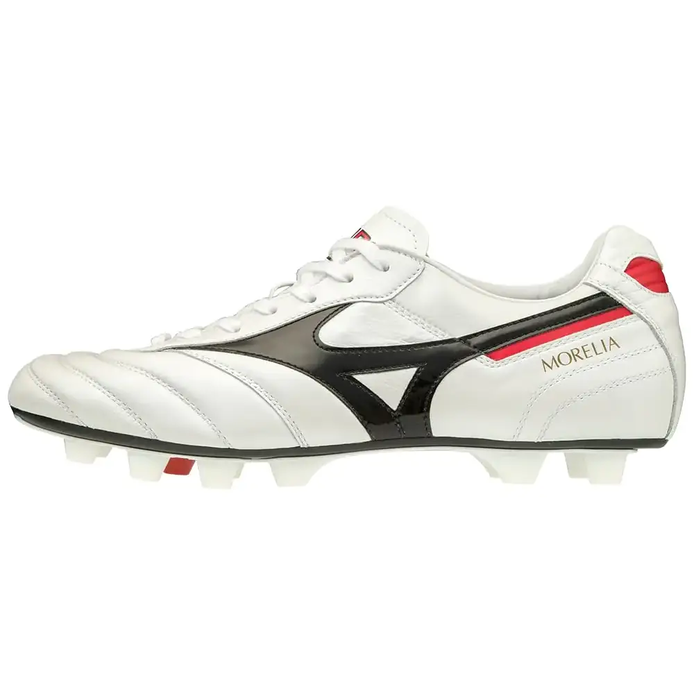 Mizuno Mens Morelia II Made in Japan Soccer Shoe Pearl/Black 11.5 - Pearl/Black / 11.5