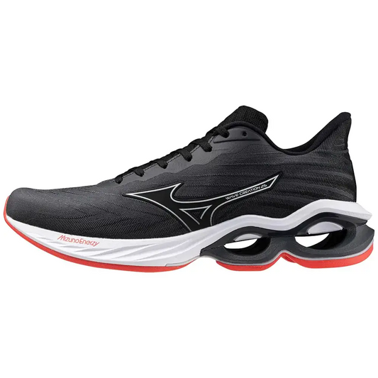 Mizuno Mens Wave Creation 25 Running Shoe Ebony/White 7 - Ebony/White / 7