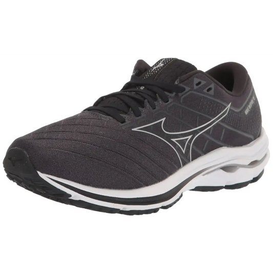 Mizuno Men’s Wave Inspire 18 Running Shoes Black-Silver 11 Wide - Black/Silver / 11 Wide