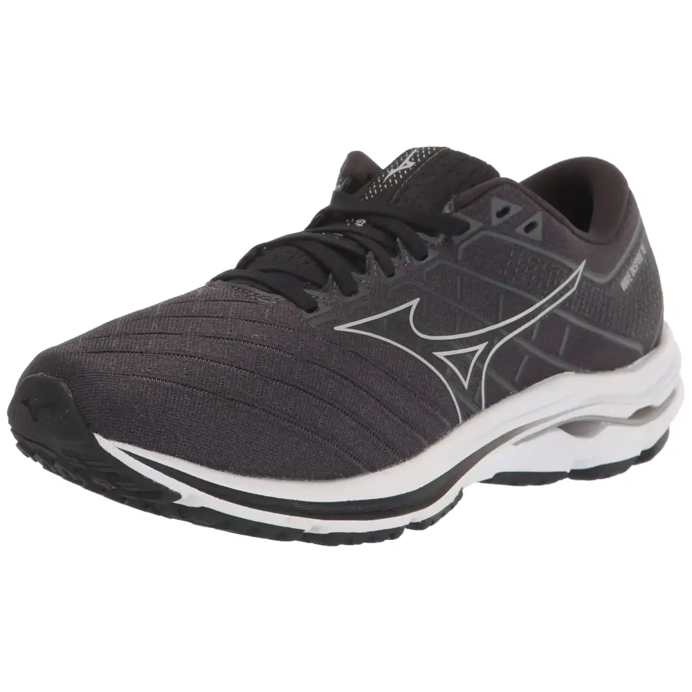 Mizuno Men’s Wave Inspire 18 Running Shoes Black-Silver 11 Wide - Black/Silver / 11 Wide