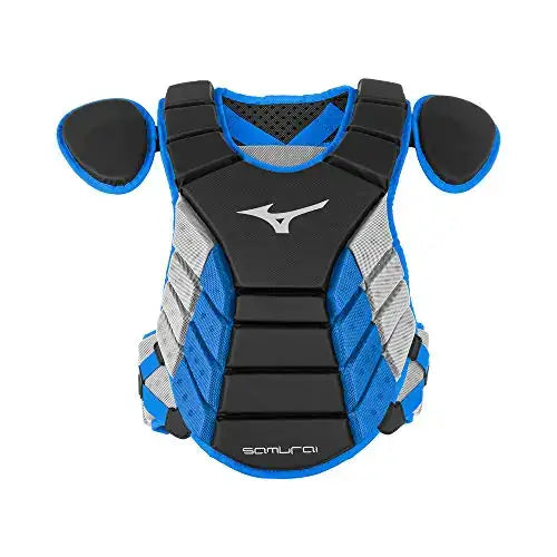 Mizuno Samurai Youth Baseball Chest Protector 14’’ BLACK-ROYAL - Black/Royal / 14’’