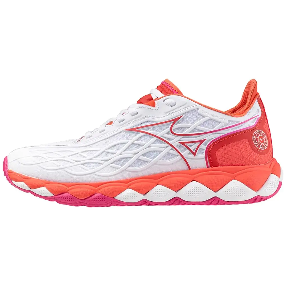 Mizuno Wave Enforce Tour AC Women Sneaker White-Radiant Red 9.5 - White-radiant Red / 9.5