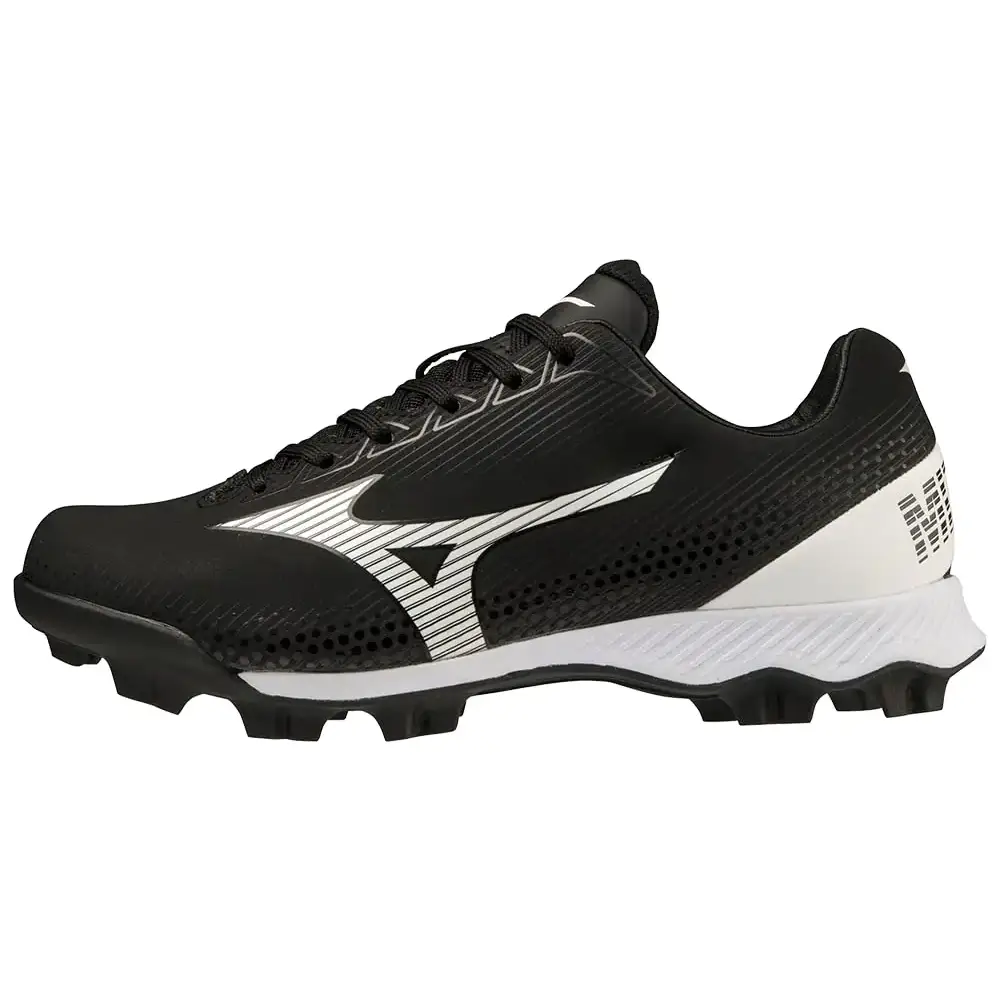 Mizuno Wave Lightrevo JR Baseball Shoe Black-White 1.5 - Black/White / 1.5 Big Kid
