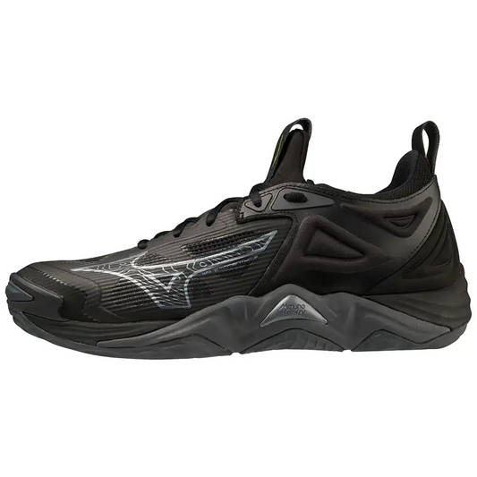 Mizuno Wave Momentum 3 Mens Volleyball Shoe Black-Grey 16 - Black-grey / 16